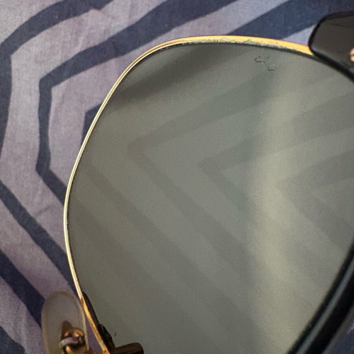 Ray-Ban sunglasses used, black and gold