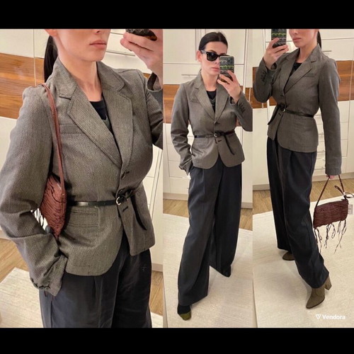 Marks & Spencer blazer set grey and S.Oliver t-shirt like new, size M-L