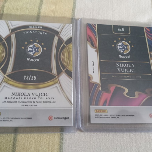Nikola Vujcic autograph and Clutch insert cards, season 25-26 Select