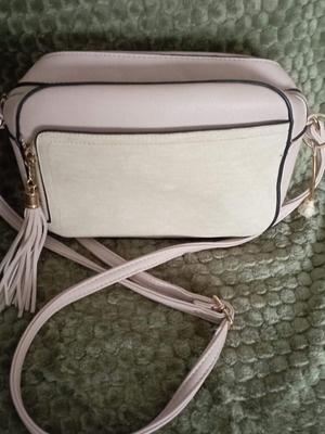 Pink pastel shoulder crossbody bag used with small damages