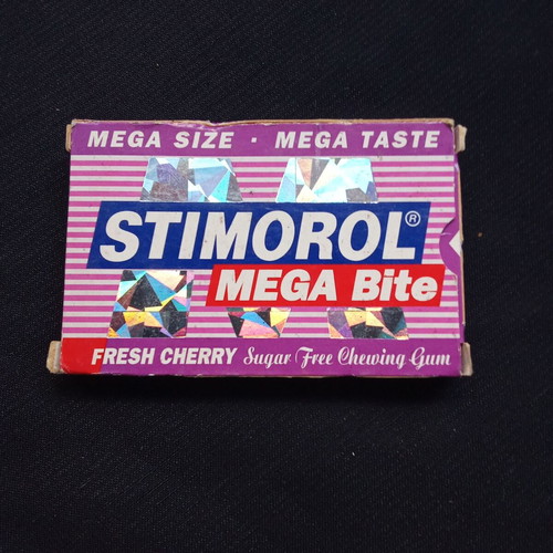 Stimorol Mega Bite vintage packaging used, 1990s 2000s