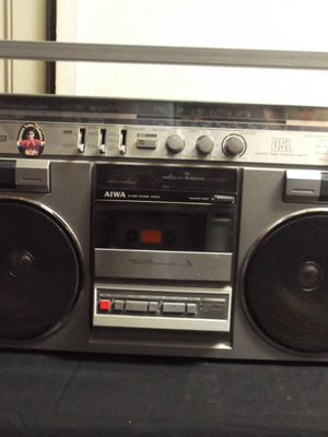 Boombox cassette player AIWA CS 600 used, vintage 1980s