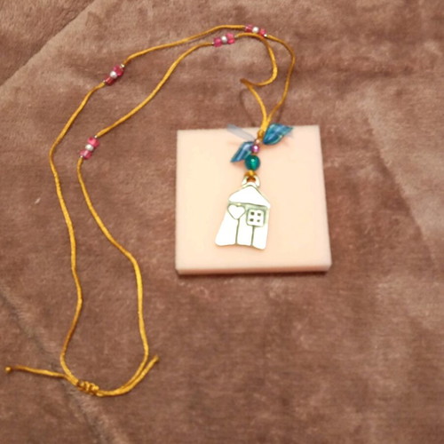 Handmade long necklace adjustable, used, worn minimally