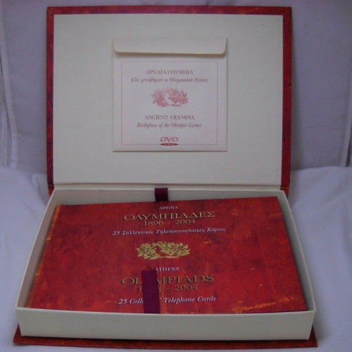 Olympic Games 1896-2004 album new with telephone cards and DVD