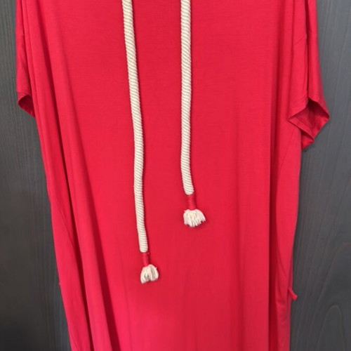 Coral cotton dress new, size 18