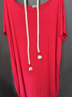 Coral cotton dress new, size 18