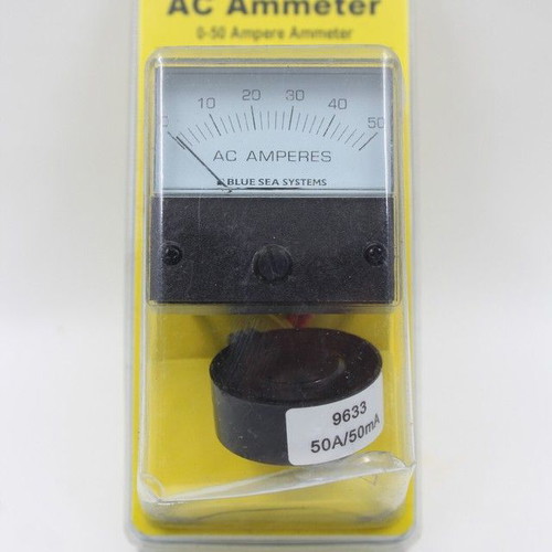 AC Ammeter Blue Sea Systems 0-50A for 120/230V new