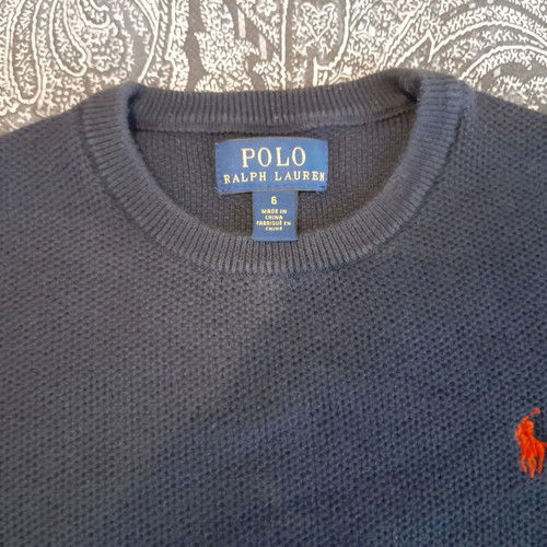 Polo Ralph Lauren sweater used, cotton, blue for ages 5-6