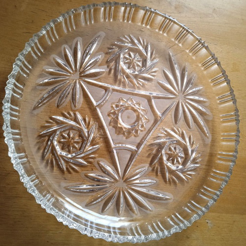 Bohemia Crystal Round Serving Platter 30 cm like new