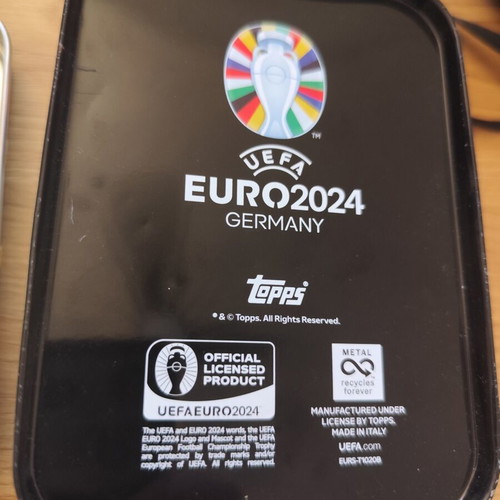 Euro 2024 Topps stickers used, 110 single with metal tin