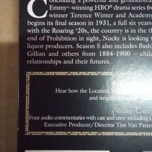 Boardwalk Empire Fifth Season DVD like new with subtitles