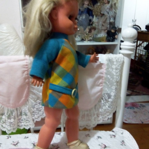 Vintage doll used, 45cm, talking, from Austria