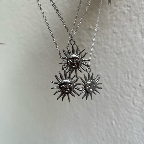 Steel necklace new, gold-colored