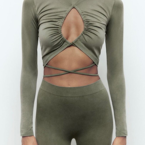 Zara top new, green, size S-M