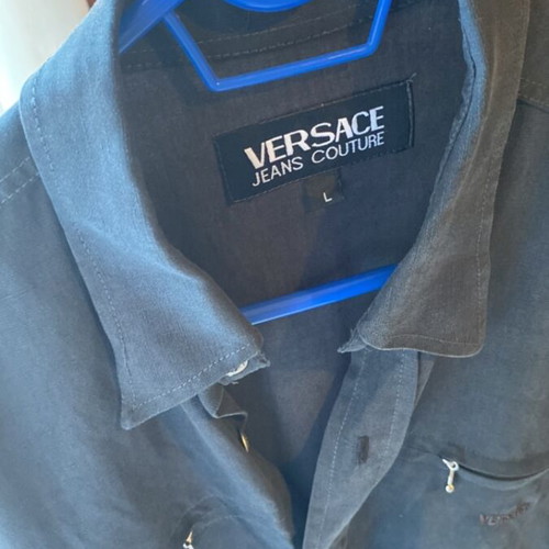 Versace men's shirt black size L new