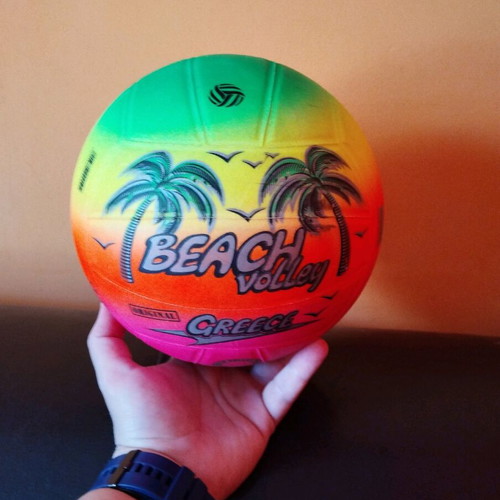 Beach ball used, inflated