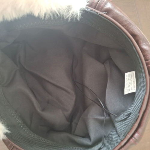 Women's Tragiasca hat like new, brown with synthetic fur