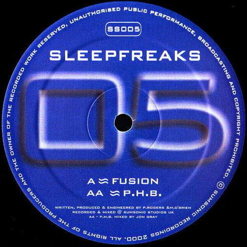 Sleepfreaks Fusion / P.H.B. vinyl record used, electronic