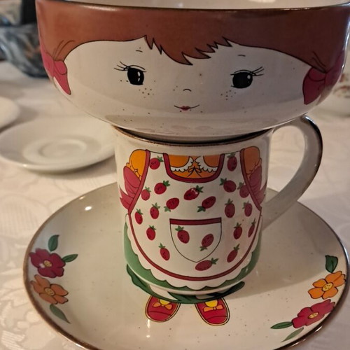Vintage Korean set plate cup bowl like new from 1970