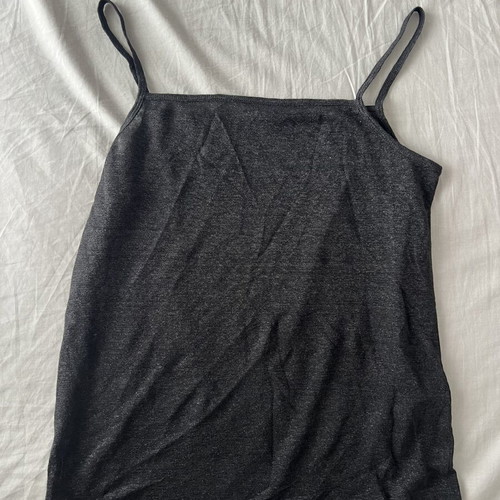 Massimo Dutti black top XS used, thin straps, lightweight fabric