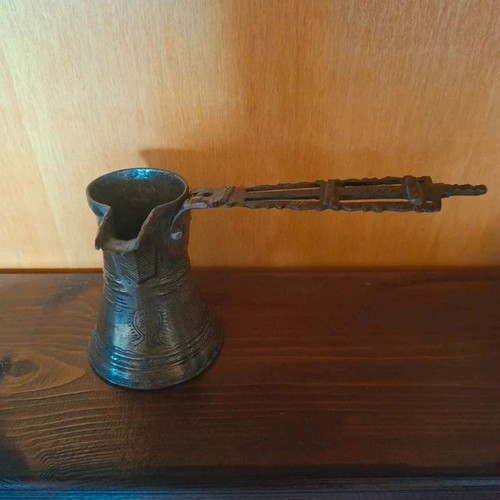 Vintage brass briki used, handcrafted decorative