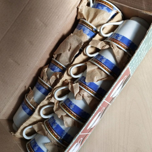 Set of 12 ceramic coffee cups new