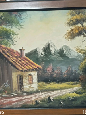 Landscape painting like new with frame 55x78