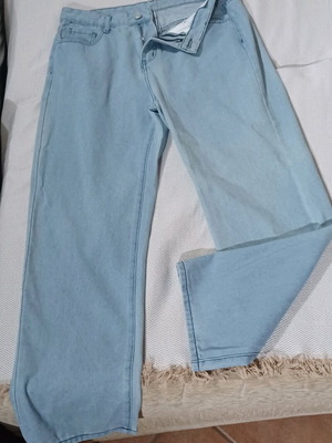 Men's jeans XL like new, light blue, wide leg