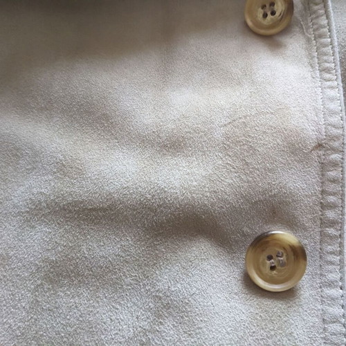 Rococo vintage men's leather jacket used, beige, size 50
