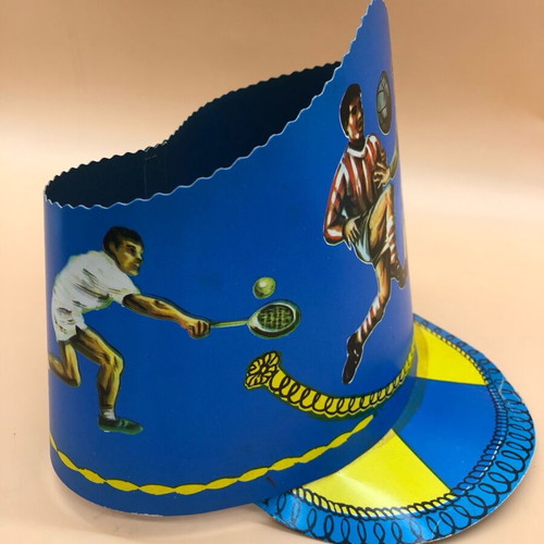Vintage carnival children's hat used with sports themes, Greek made paper