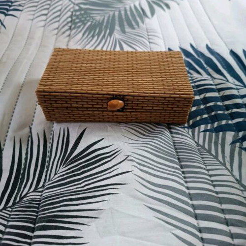 Bamboo storage boxes like new, set of 3 pieces