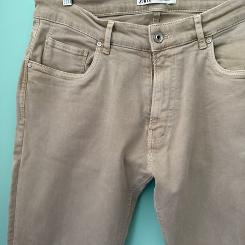 Zara Man beige slim fit jeans used, size L W34