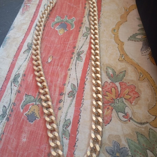 Statement Cuban Curb Link Necklace new, faux bijoux finish