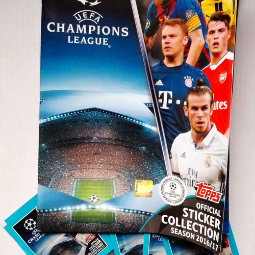 Topps Official Sticker Collection UEFA Champions League 2016 2017 album new with 5 sealed sets