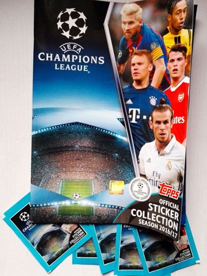 Topps Official Sticker Collection UEFA Champions League 2016 2017 album new with 5 sealed sets