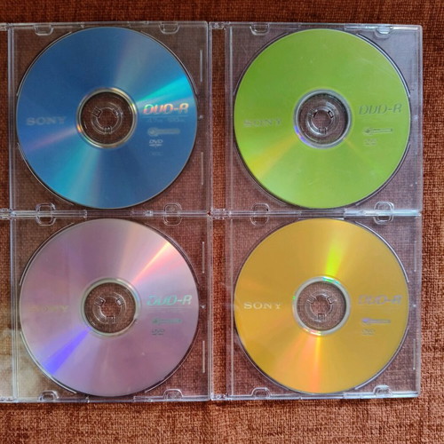 Sony DVD-R pack of 5 colored writable discs new