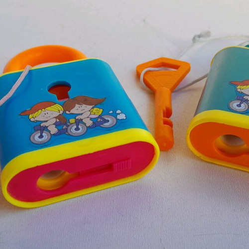 School sharpener lock from the 80s new