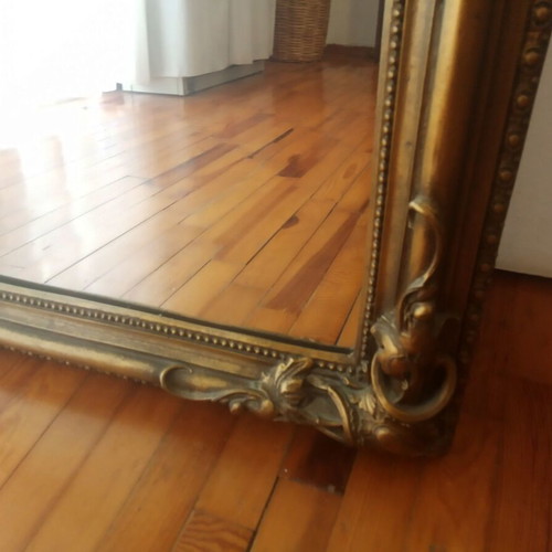 Wood Carved Gold Mirror Like New Large Size