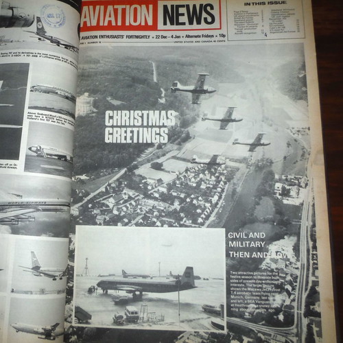 Aviation "Aviation News" volume with 27 used issues from 1970s