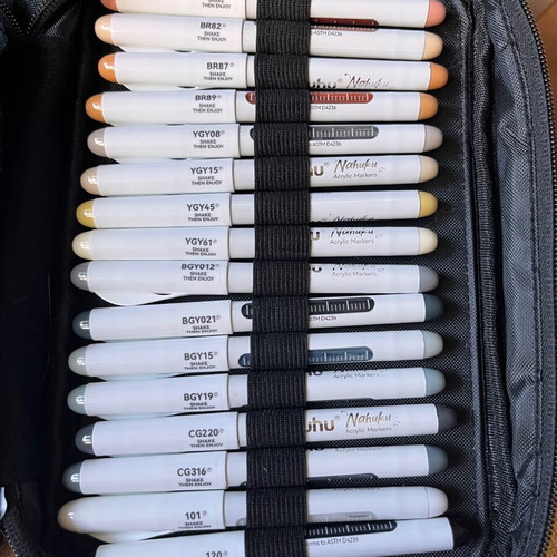 Ohuhu Nahuku 72 acrylic markers like new