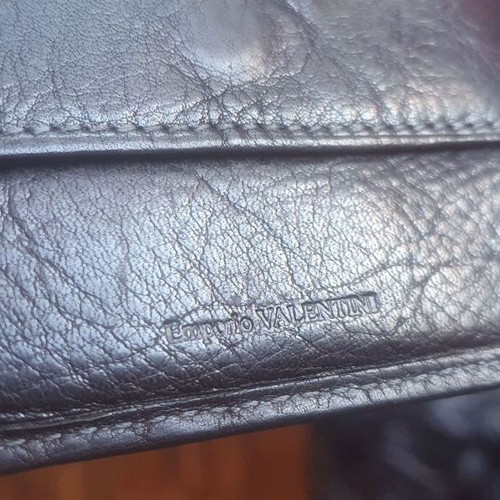Men's leather wallet Emporio Valentini black like new