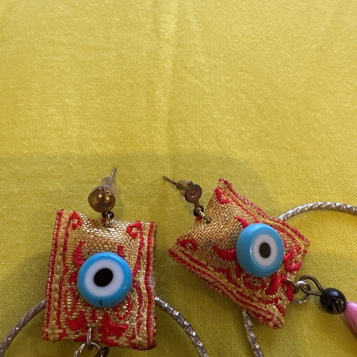 Handmade earrings used, very unique