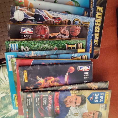 Football sticker albums, pack of 13