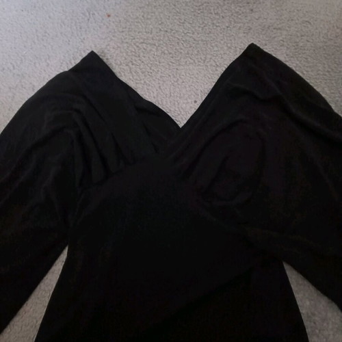 Black top small with open sleeves like new