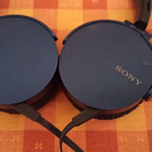 Sony μπλε ενσύρματα ακουστικά μεταχειρισμένα με πρόβλημα λειτουργίας
