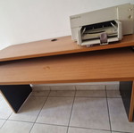 Desk with sliding shelf used, melamine computer desk