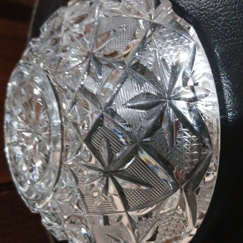 Vintage Bohemia Crystal Ashtray lead crystal 24% like new