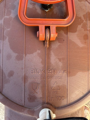 Plastic damigiana used