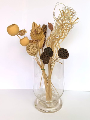 Dried plants and flowers bouquet composition used