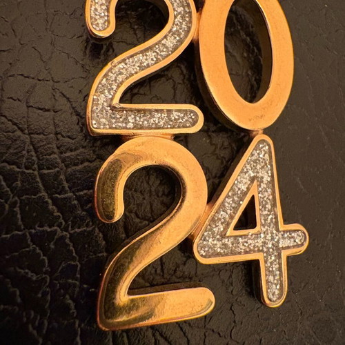 Zoulovits 2024 Keychain with 'ευτυχία' Gold Color New